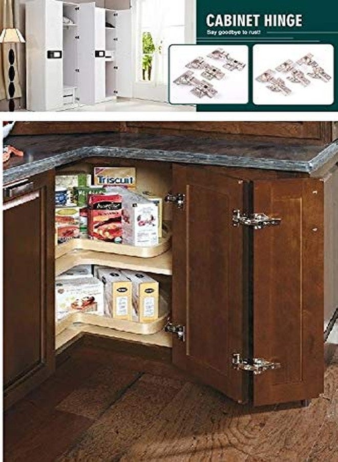Met Craft 0 Degree Stainless Steel Non Magnetic Heavy Soft Close Hydraulic Concealed Hinges for Full Overlay Door Pack of 1 Pair (0 Degree Crank, Silver) - Image 4